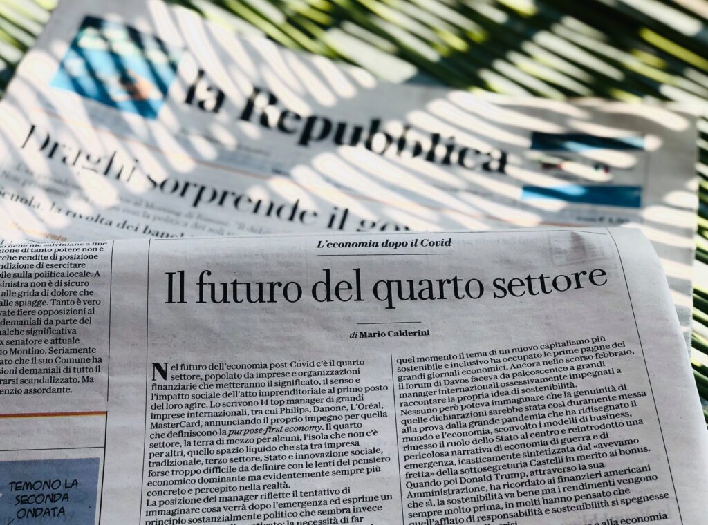 La Repubblica | Il futuro del quarto settore (it)