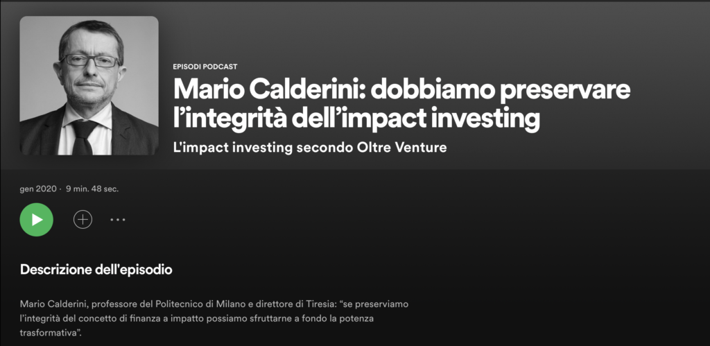 Oltreventure| Mario Calderini: preserving the integrity of impact investing